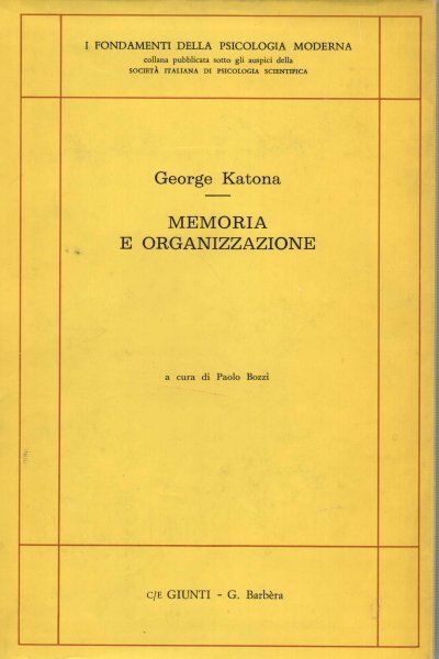 Memoria e organizzazione