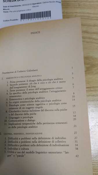 Per uno junghismo critico