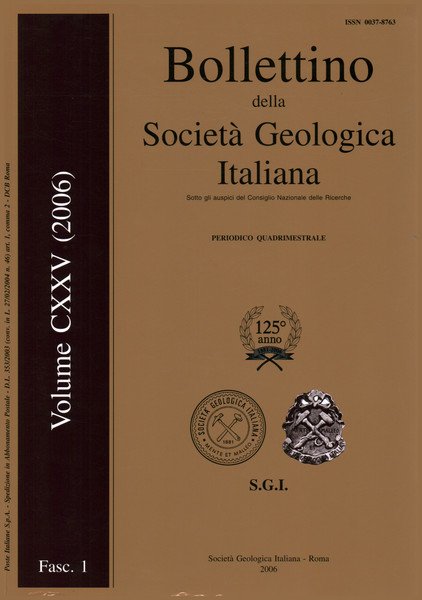 Bollettino della Società Geologica Italiana. Vol. 125 (2006) Fasc. 1