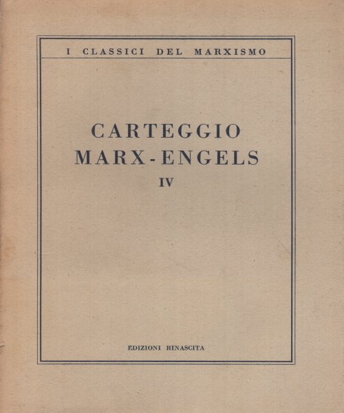 Carteggio Marx-Engels IV (1861-1866) | Immagine principale