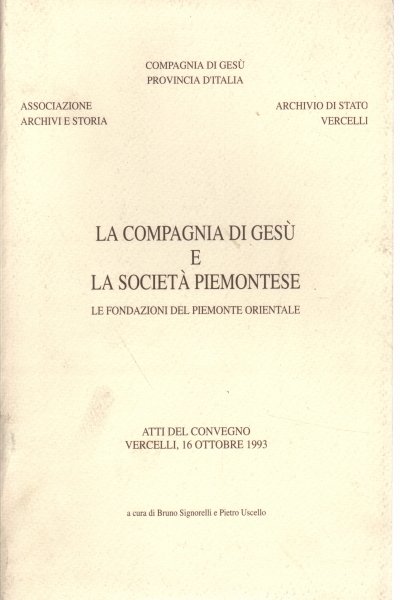 La Compagnia di Gesù e la Società Piemontese