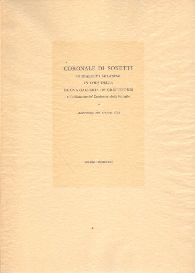 Coronale di sonetti