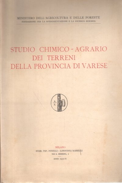 Studio chimico-agrario dei terreni della provincia di Varese