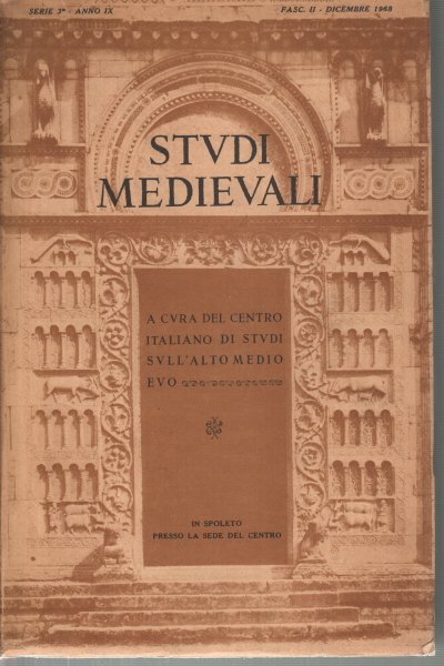 Studi Medievali - anno IX