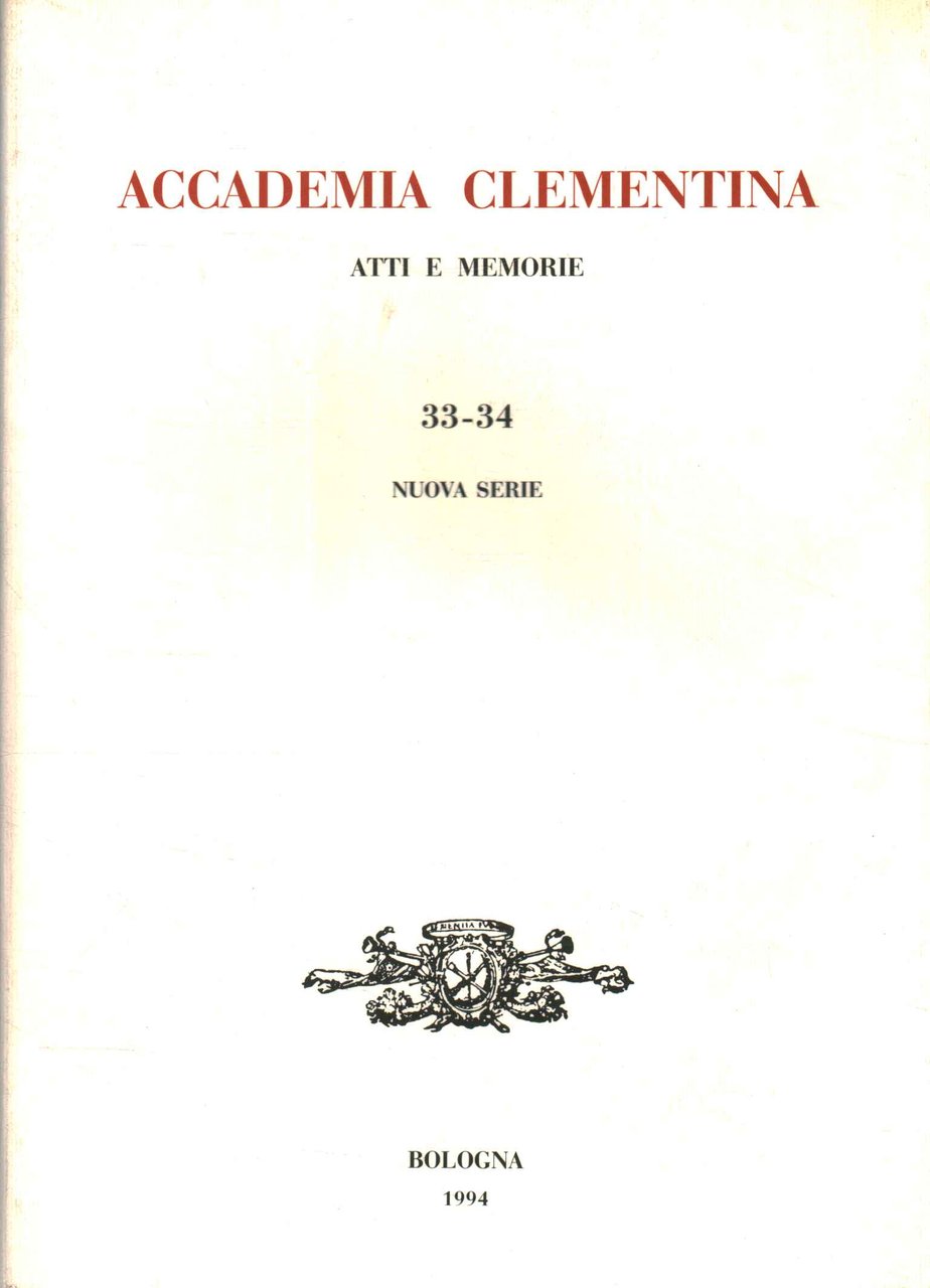 Accademia clementina - Atti e memorie