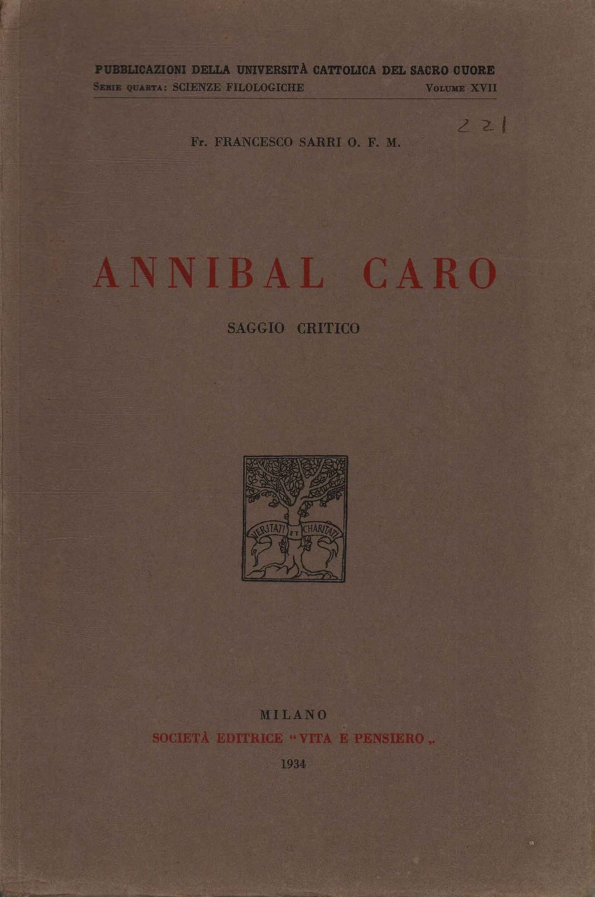 Annibal Caro. Saggio Critico