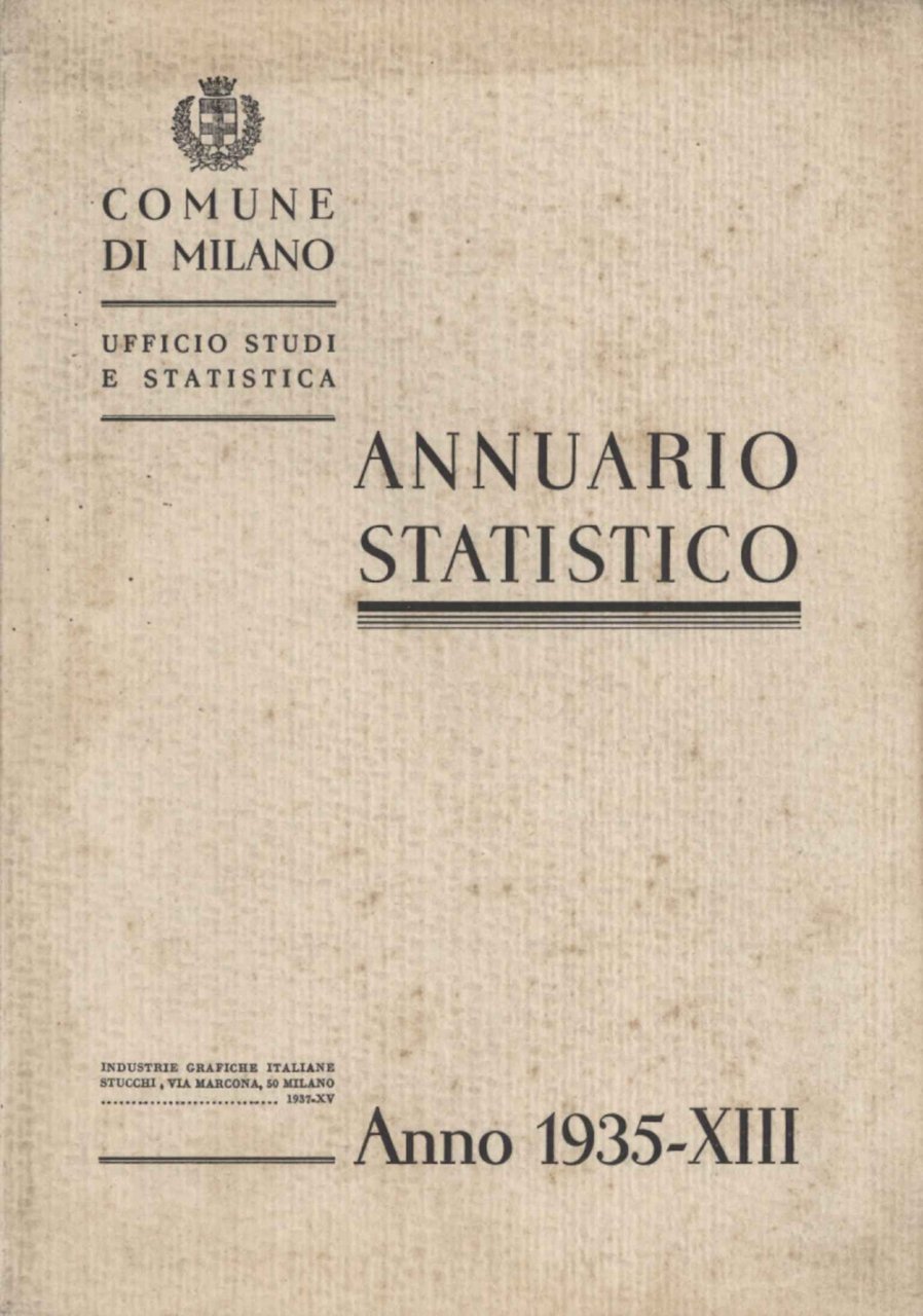 Annuario statistico. Anno 1935-XIII