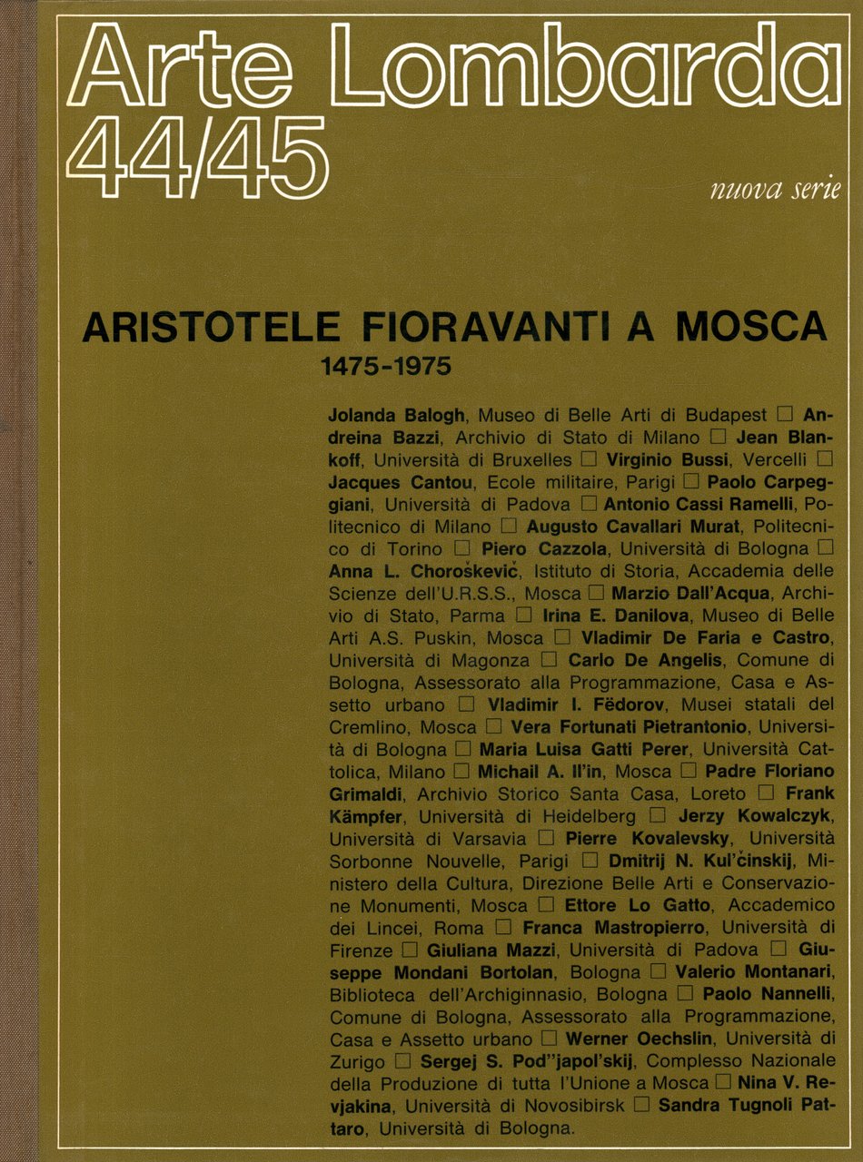 Arte Lombarda nuova serie: rivista di Storia dell'Arte (1976 -n.44/45) …