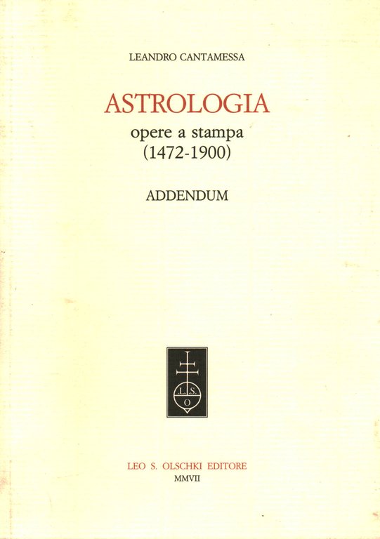 Astrologia: Opere a stampa (1472-1900) Addendum