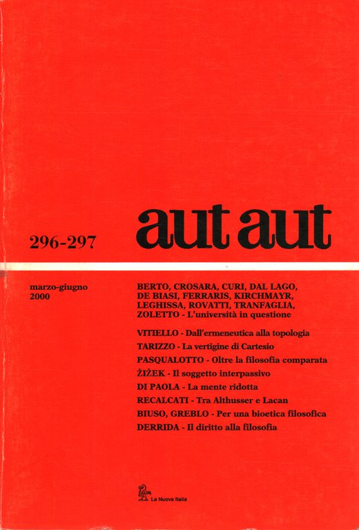 Aut aut (296-297) L'università in questione