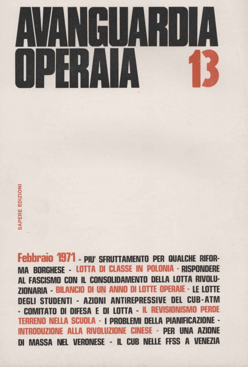Avanguardia Operaia (n. 13 febbraio 1971) | Immagine principale