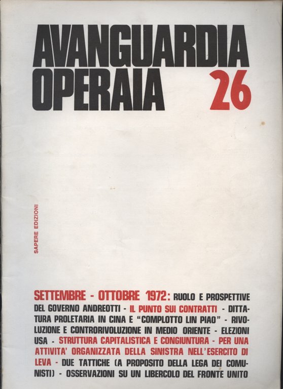 Avanguardia Operaia n. 26, settembre-ottobre 1972 | Immagine Gallery 2