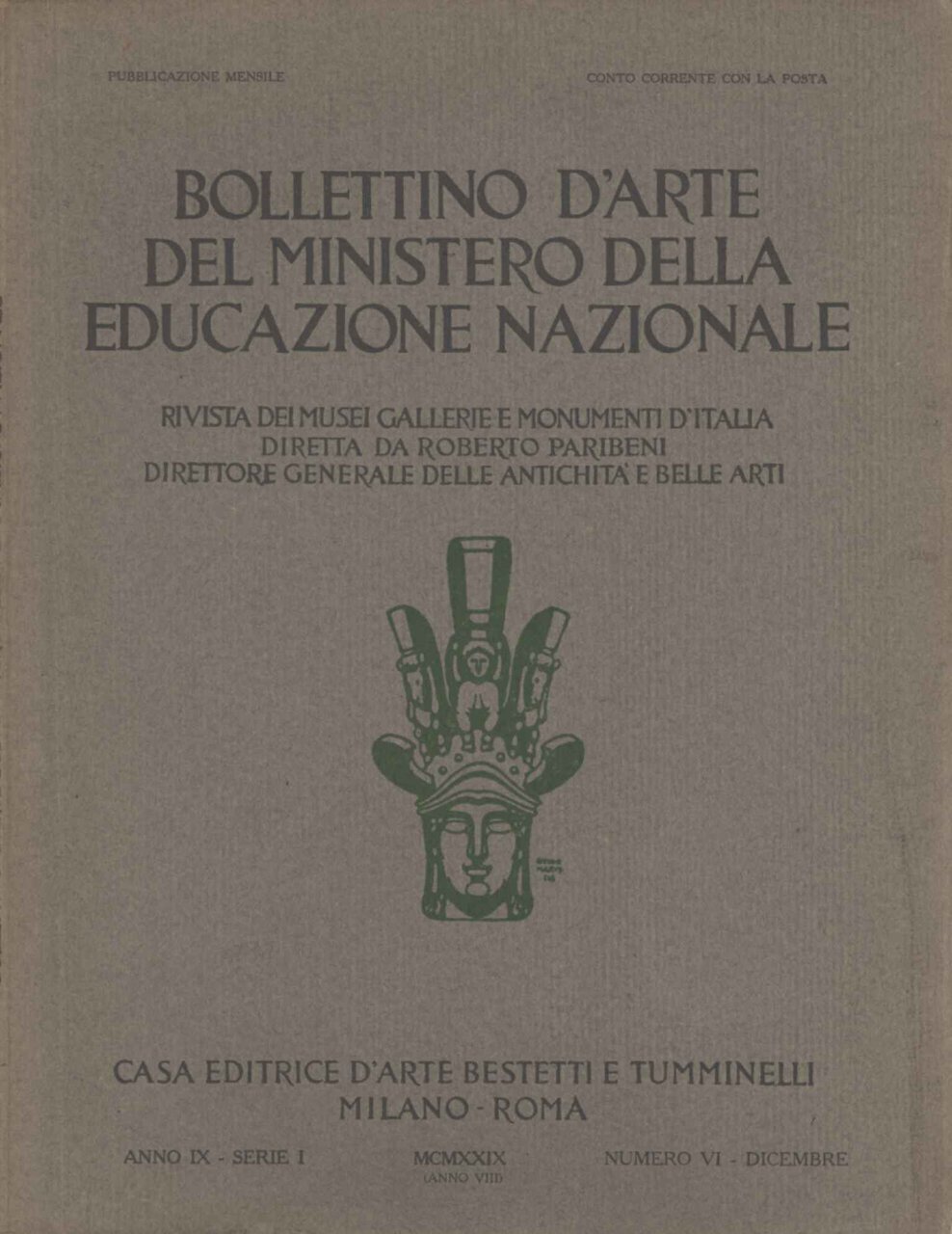 Bollettino d'Arte del Ministero della Educazione Nazionale (Volume VI)