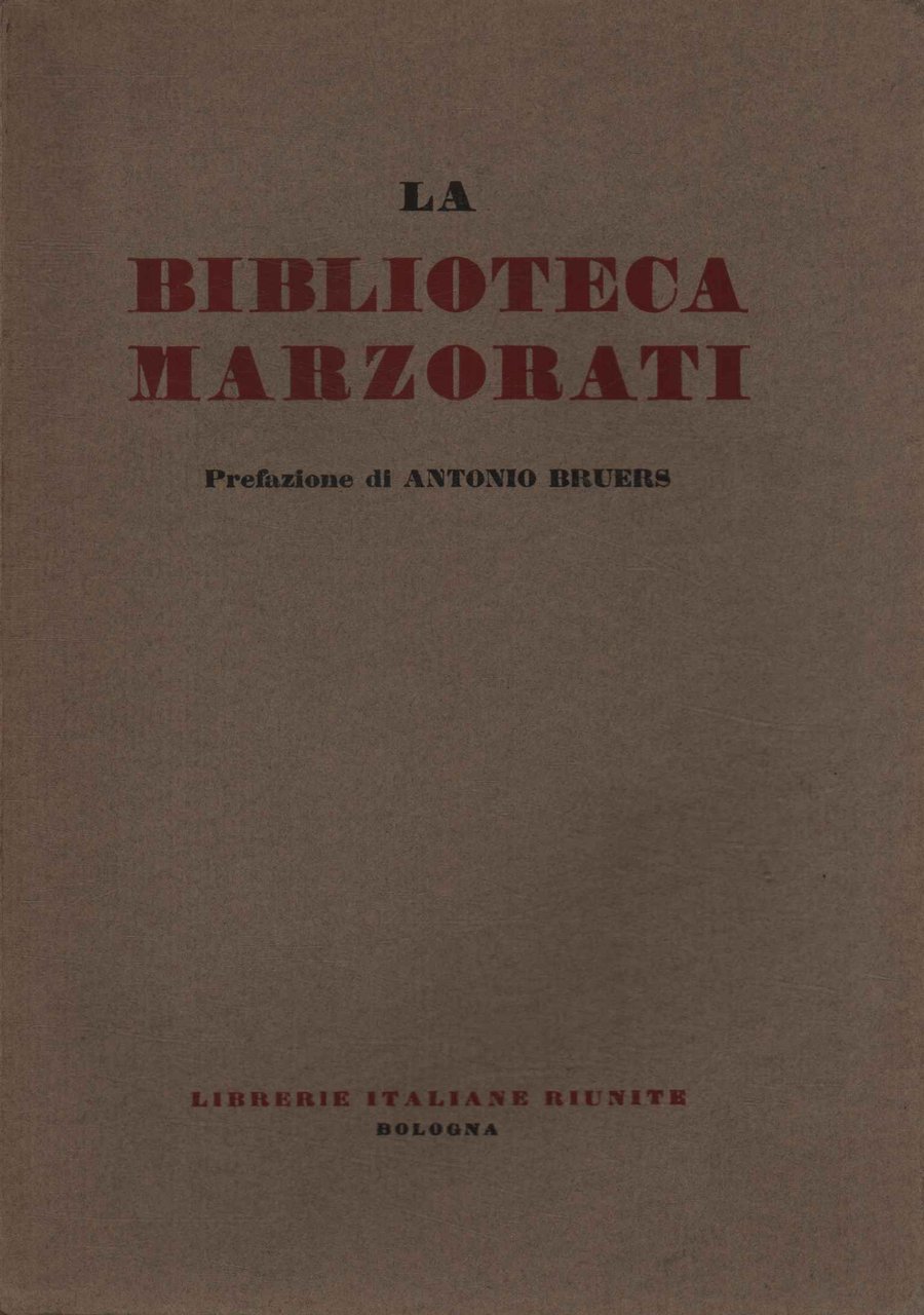 Catalogo della biblioteca Marzorati