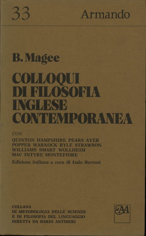 Colloqui di filosofia inglese contemporanea