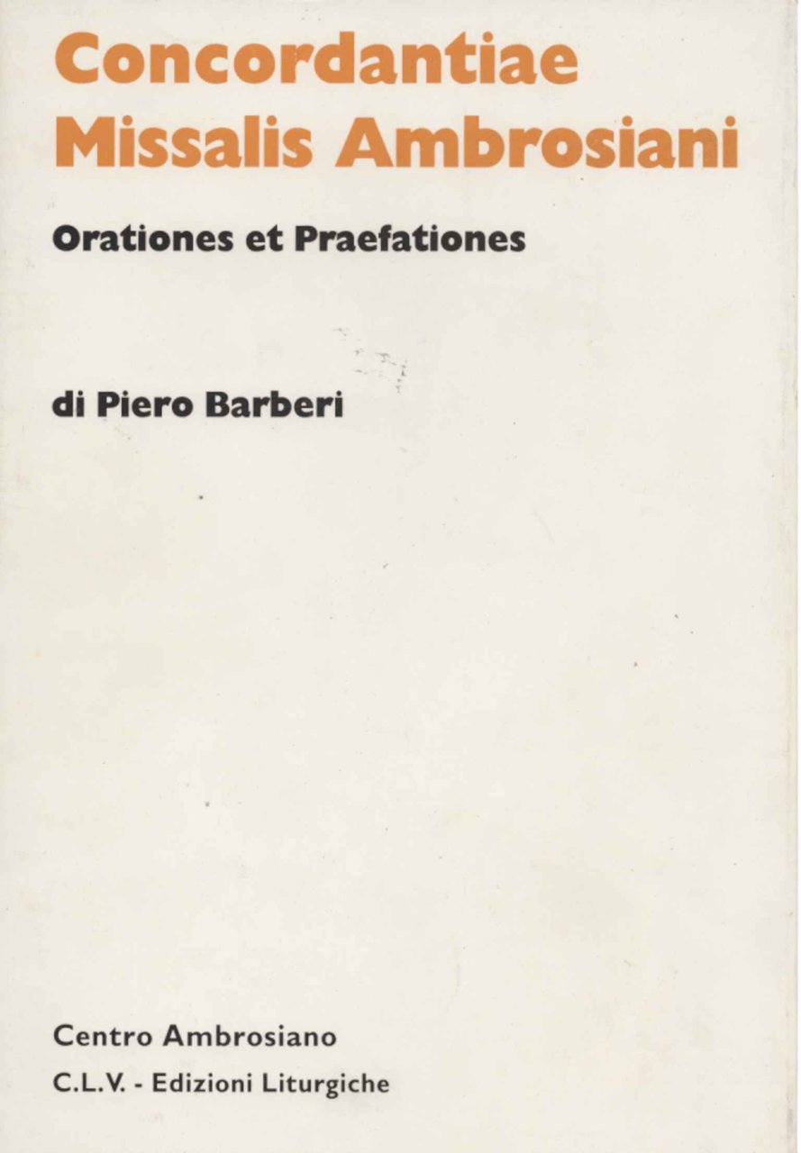 Concordantiae Missalis Ambrosiani