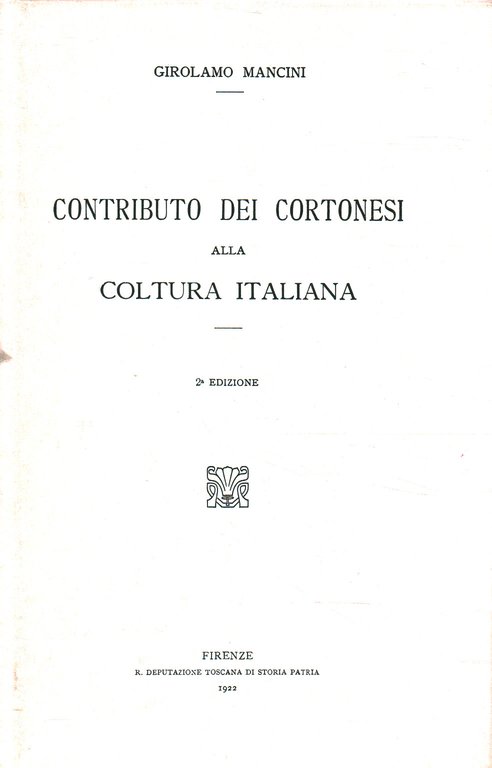 Contributo dei cortonesi alla cultura italiana