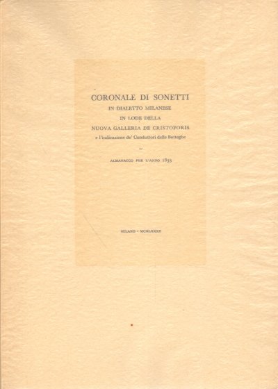 Coronale di sonetti