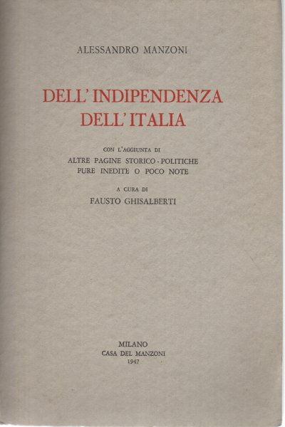 Dell'indipendenza dell'Italia