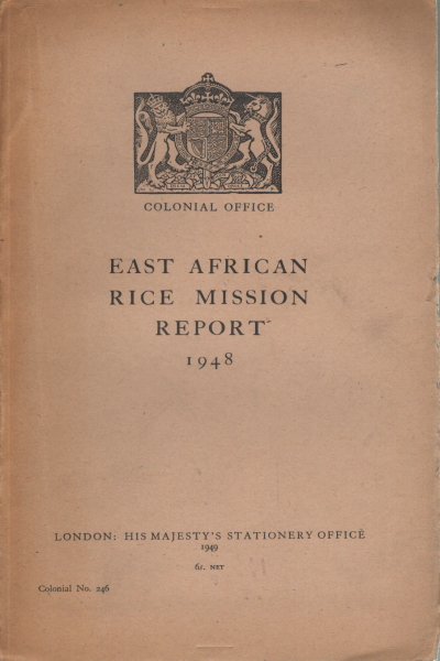East African rice mission report 1948