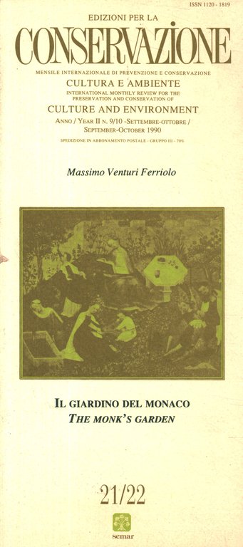 Edizioni per la conservazione (anno II-n.9/10 settembre/ottobre) Il giardino del …