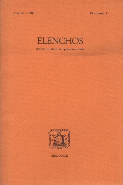 Elenchos, Anno X - 1989, Fascicolo 2