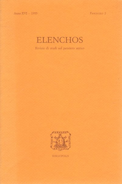 Elenchos, Anno XVI - 1995, Fascicolo 2