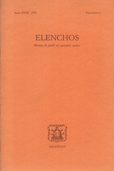 Elenchos, Anno XVIII - 1997, Fascicolo 1