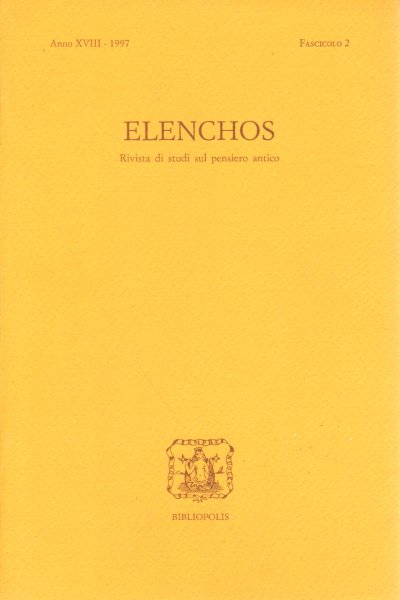 Elenchos, Anno XVIII - 1997, Fascicolo 2