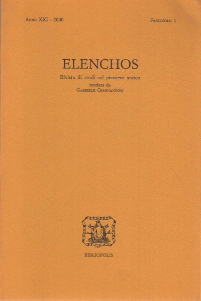 Elenchos, Anno XXI - 2000, Fascicolo 1