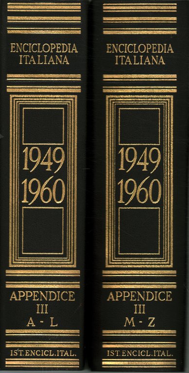Enciclopedia italiana di scienze, lettere ed arti 1949-1960 Appendice III …