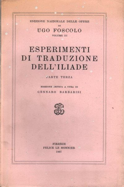 Esperimenti di traduzione dell'Iliade. Parte terza