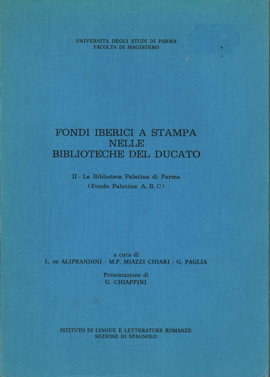Fondi iberici a stampa nelle biblioteche del ducato