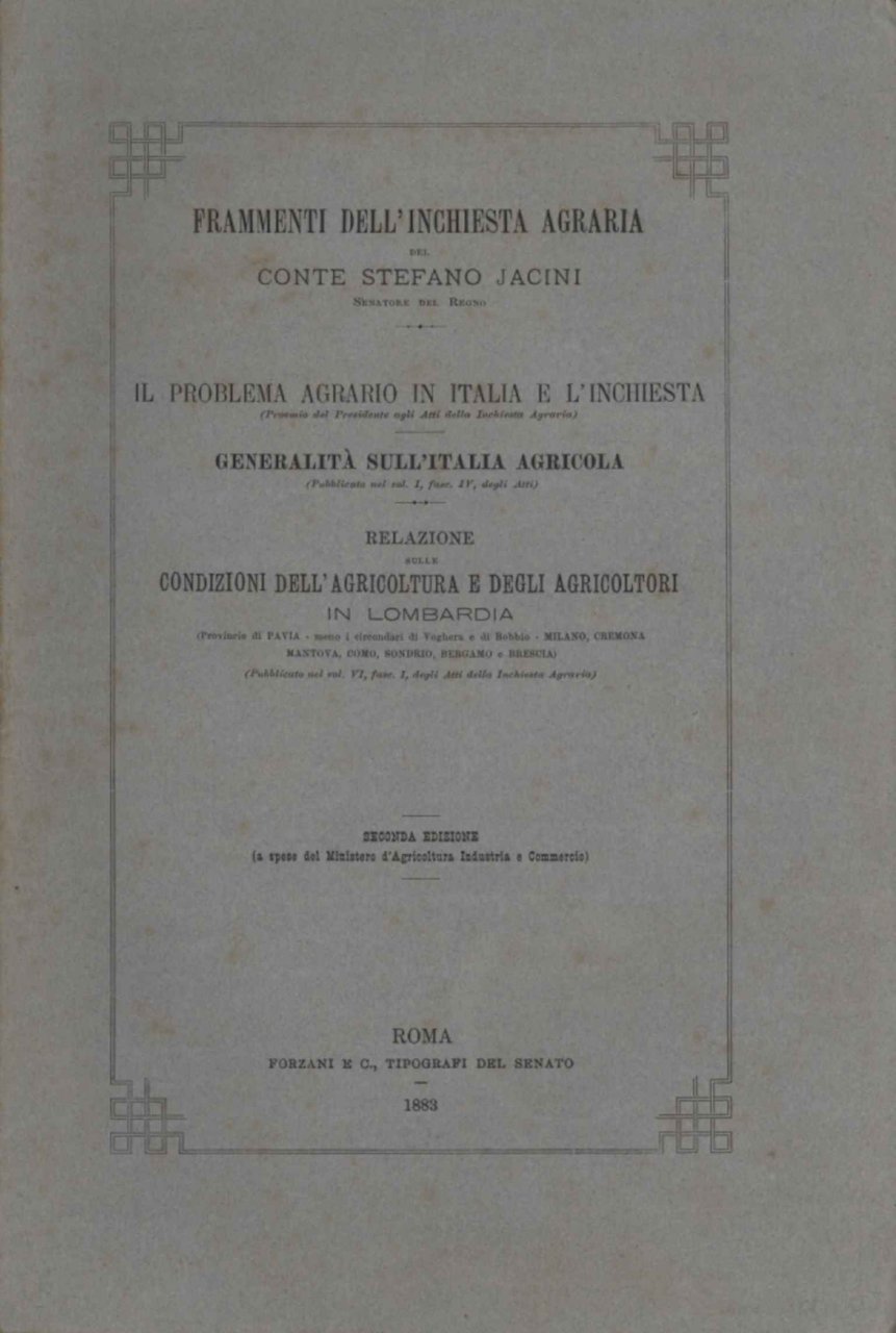 Frammenti dell'inchiesta agraria