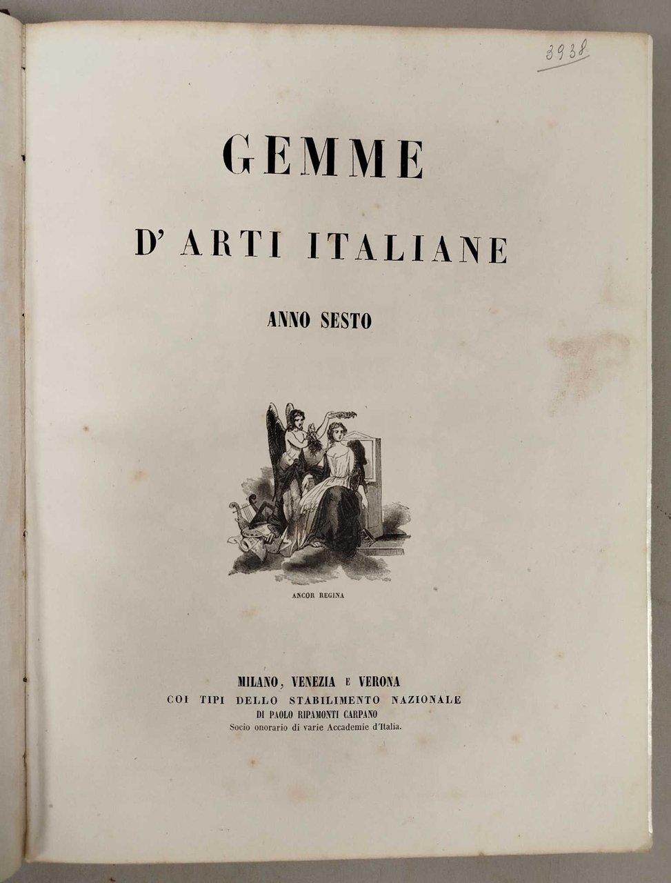 Gemme d'arti italiane. Anno sesto