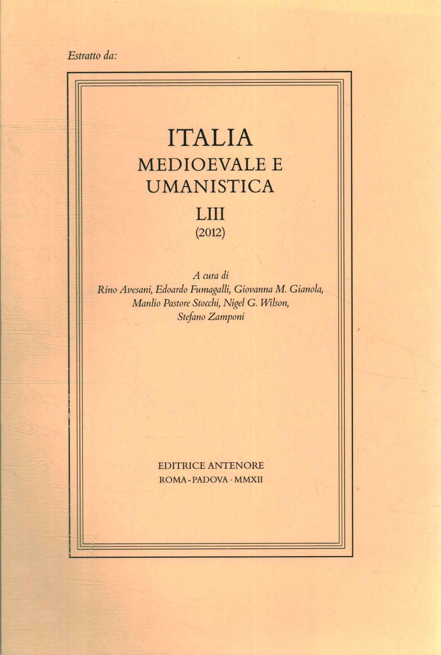 Giovanni Segarelli letterato del tardo trecento