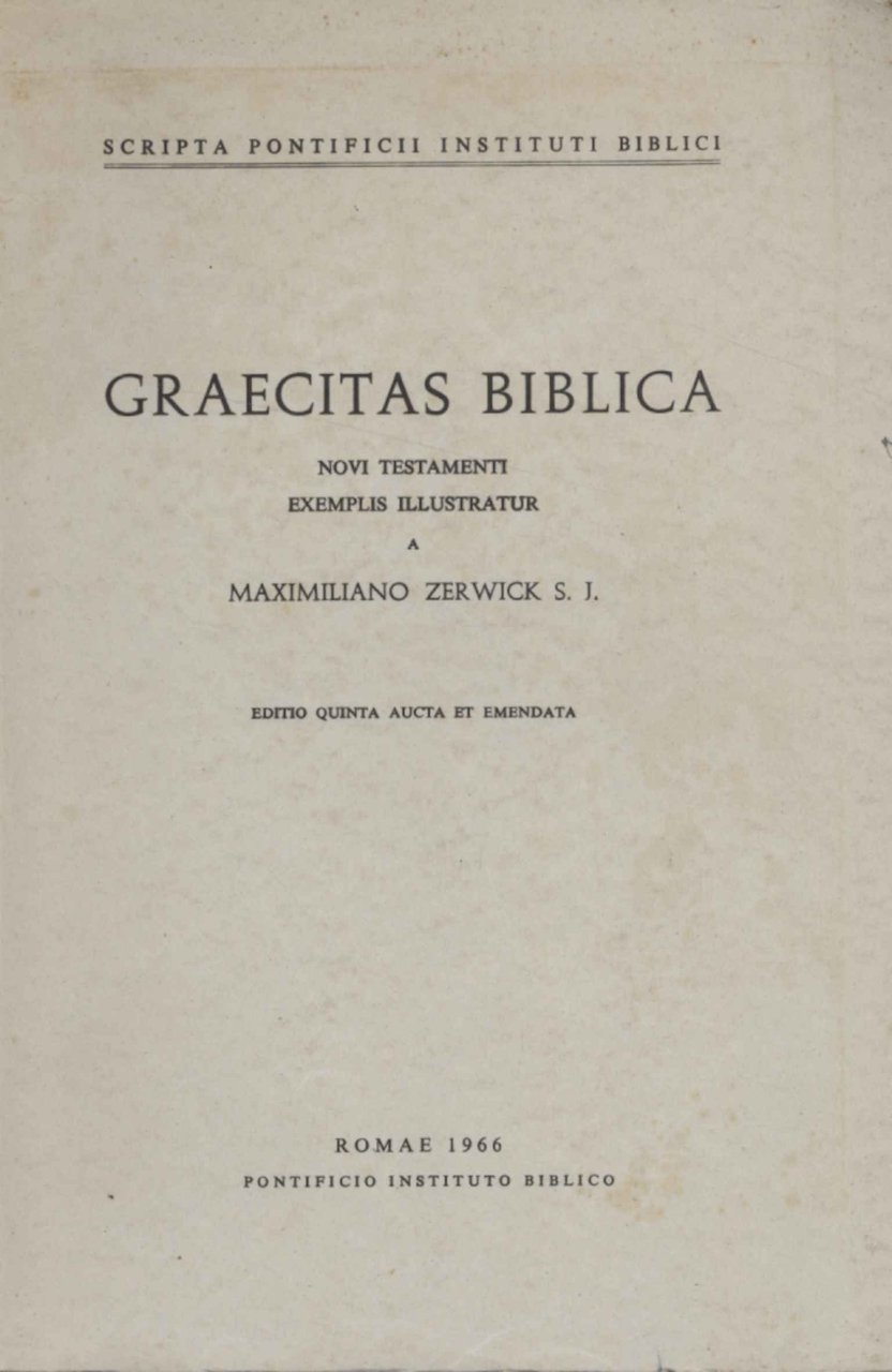 Graecitas biblica | Immagine principale