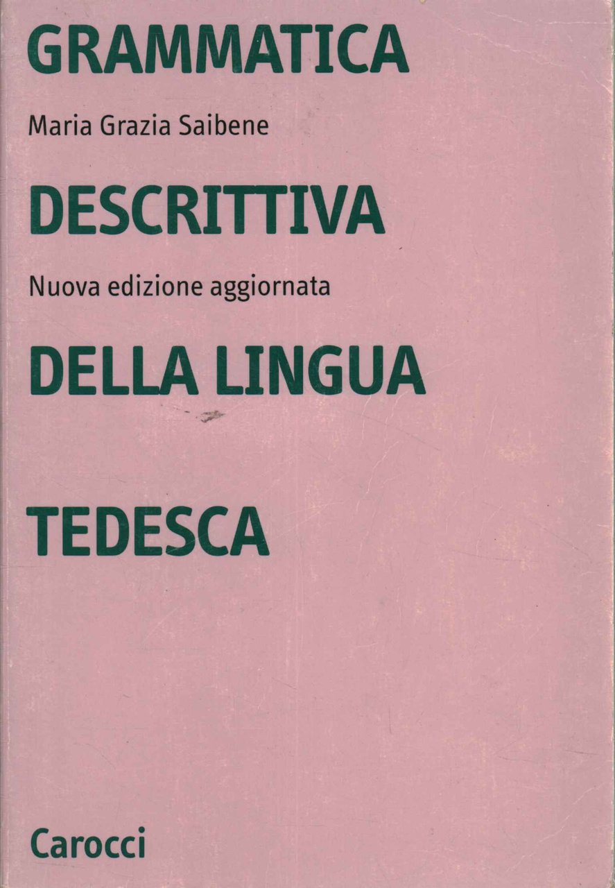 Grammatica descrittiva della lingua tedesca
