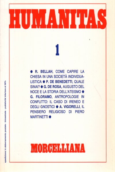 Humanitas: rivista bimestrale di cultura N. 1/1996