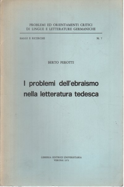 I problemi dell'ebraismo nella letteratura tedesca