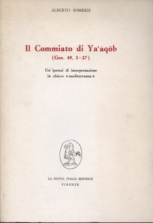 Il commiato di Ya'aqob (Gen. 49, 2-27)
