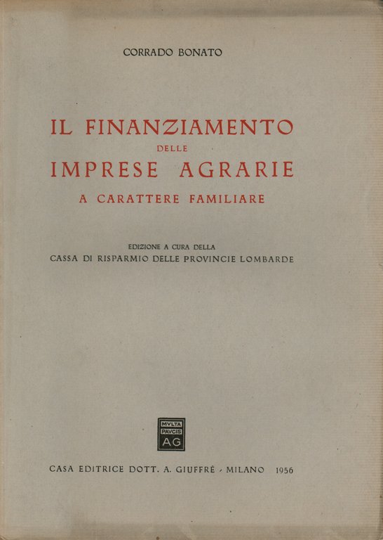 Il finanziamento delle imprese agrarie a carattere familiare