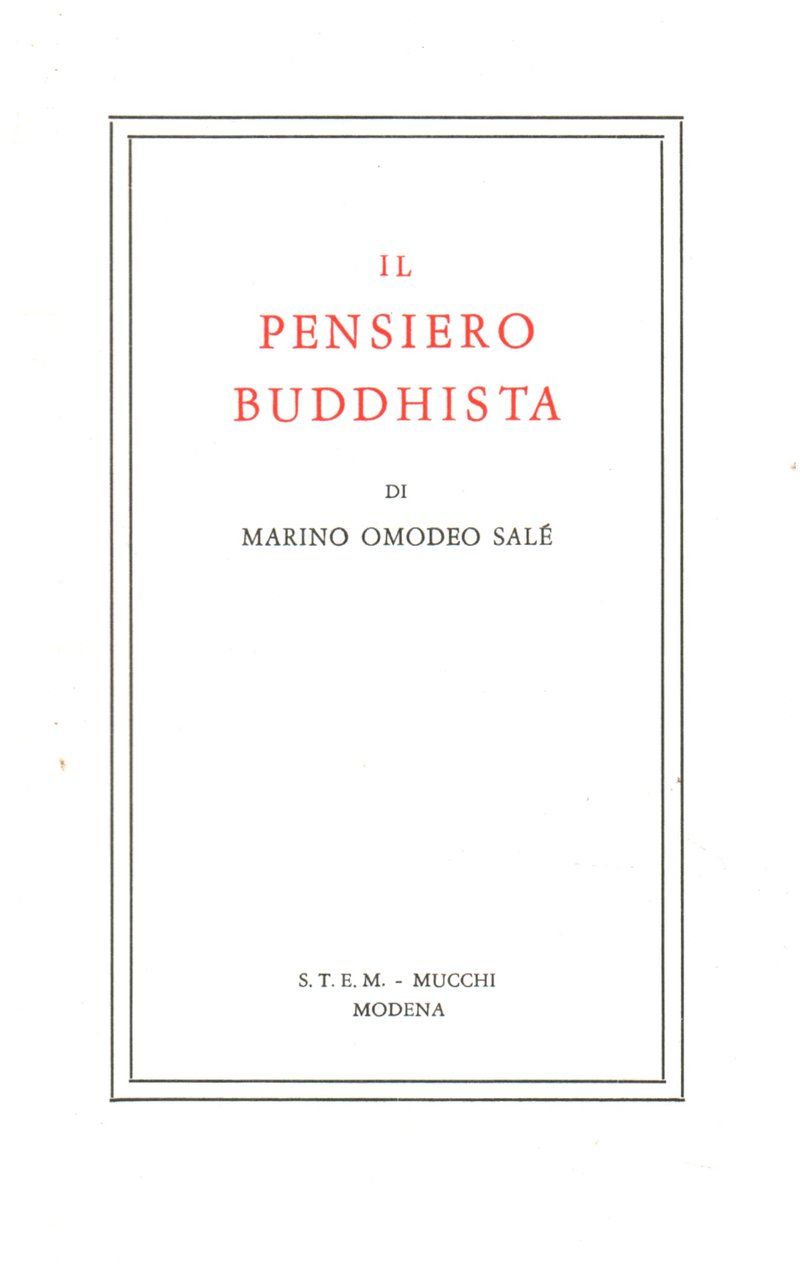 Il pensiero Buddhista
