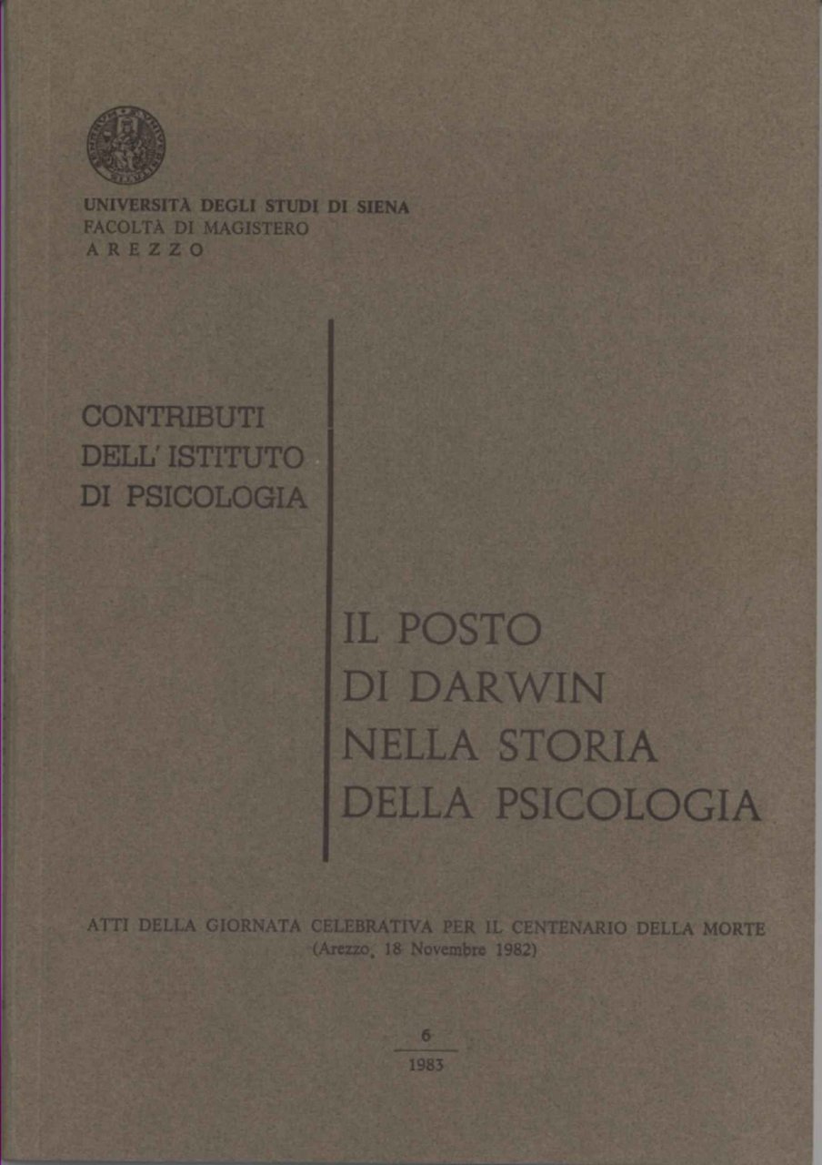 Il posto di Darwin nella storia della psicologia