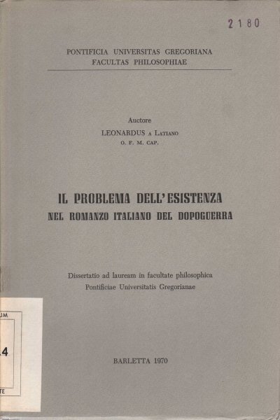 Il problema dell'esistenza