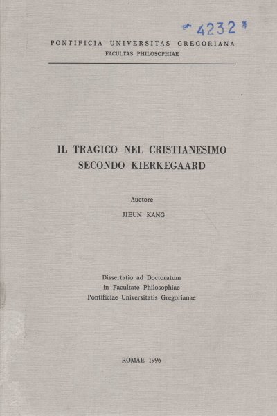 Il tragico nel Cristianesimo secondo Kierkegaard