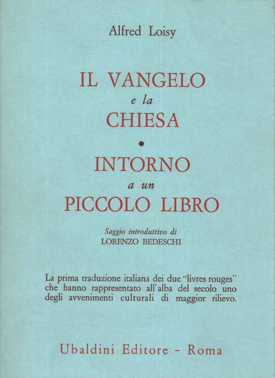 Il vangelo e la Chiesa intorno a un piccolo libro