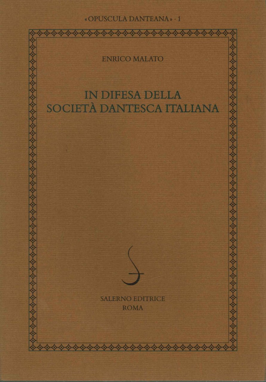 In difesa della Società dantesca italiana