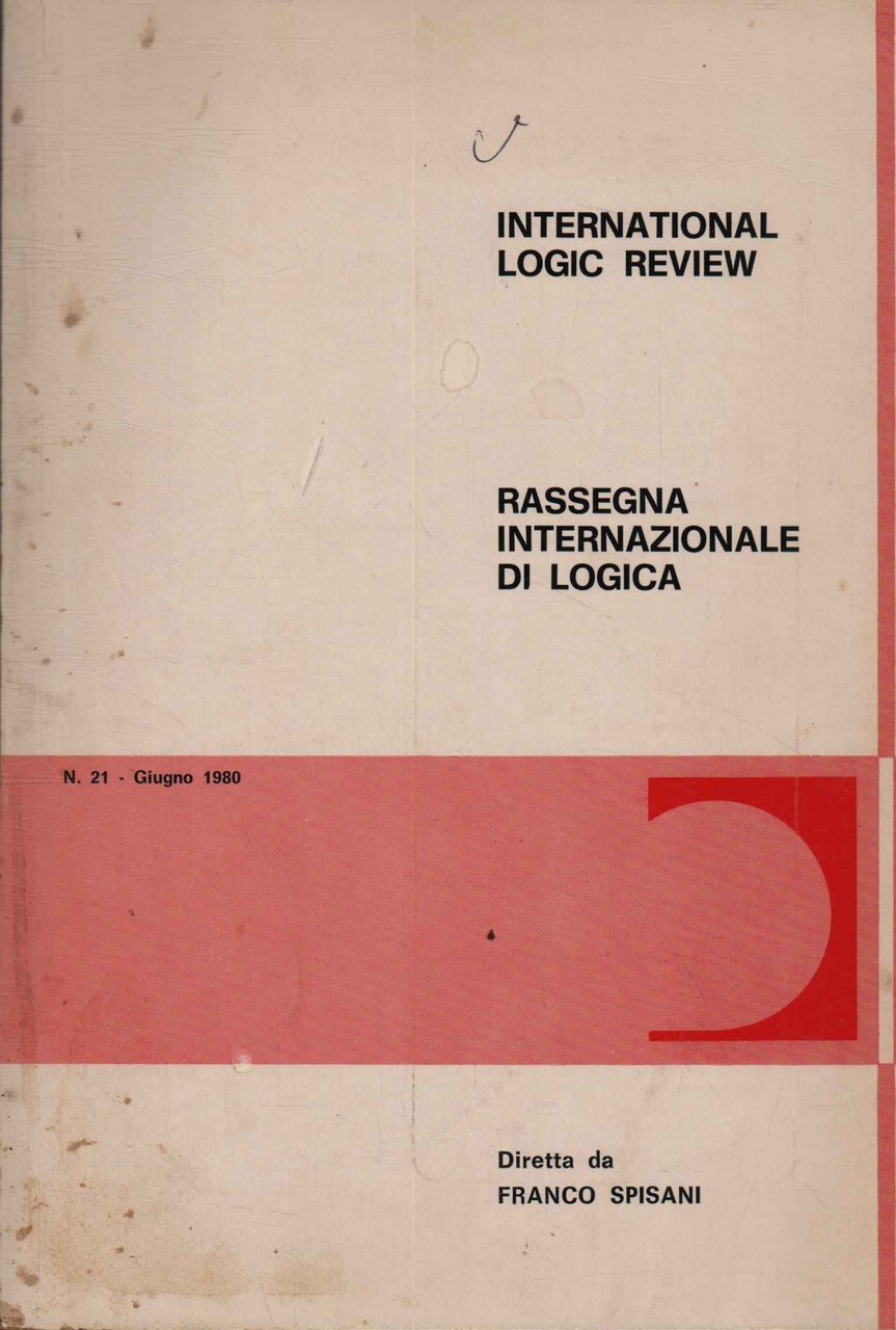 International logic review n.21 (vol. XI, n.1)