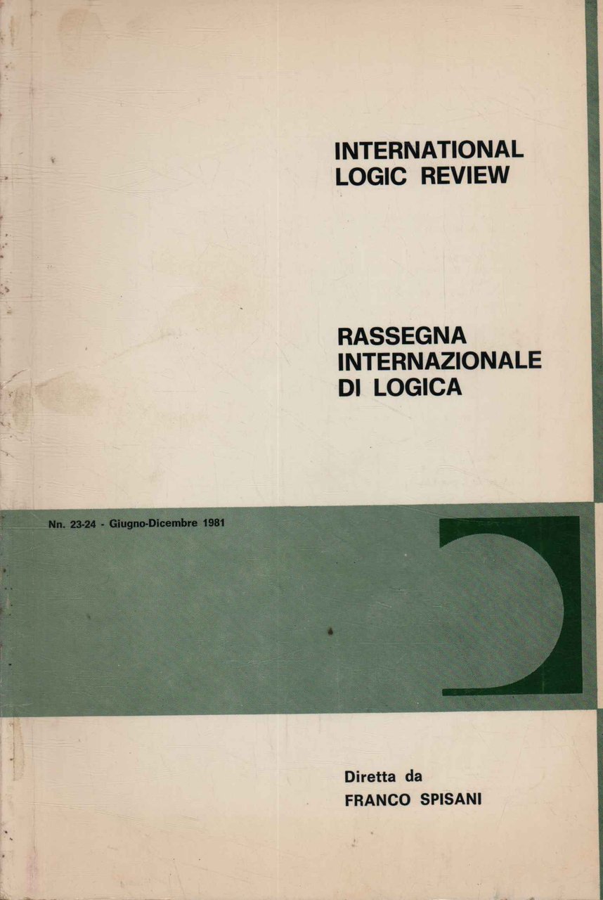 International logic review nn.23-24 (vol. XII, nn.1-2)